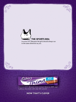 Cadbury Thins: SportsBra/Manscaping/Showerhead