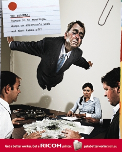 Ricoh Printers: Get a better worker campaign