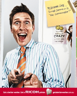 Ricoh Printers: Get a better worker campaign
