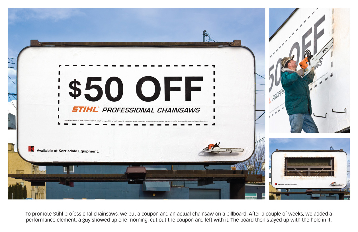 Outdoor ad Stihl Chainsaws Coupon Billboard