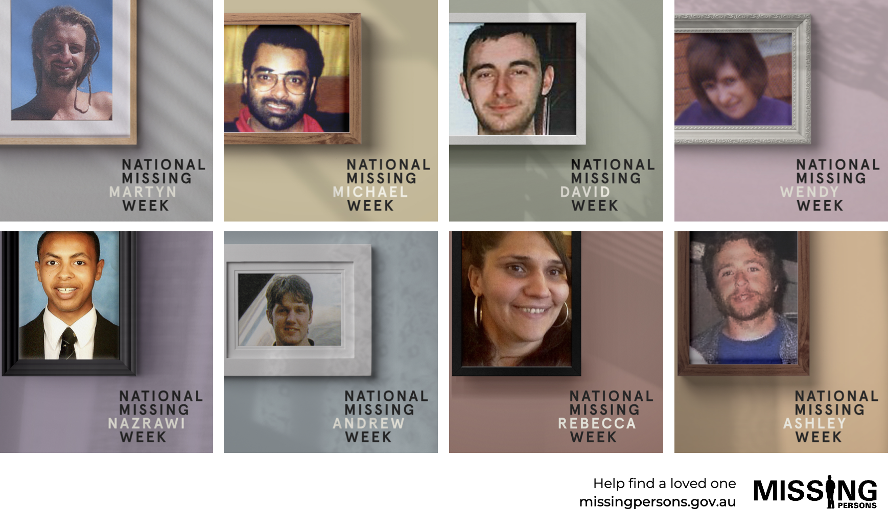 Interactive ad National Missing Persons Week (NMPW) Missing Persons